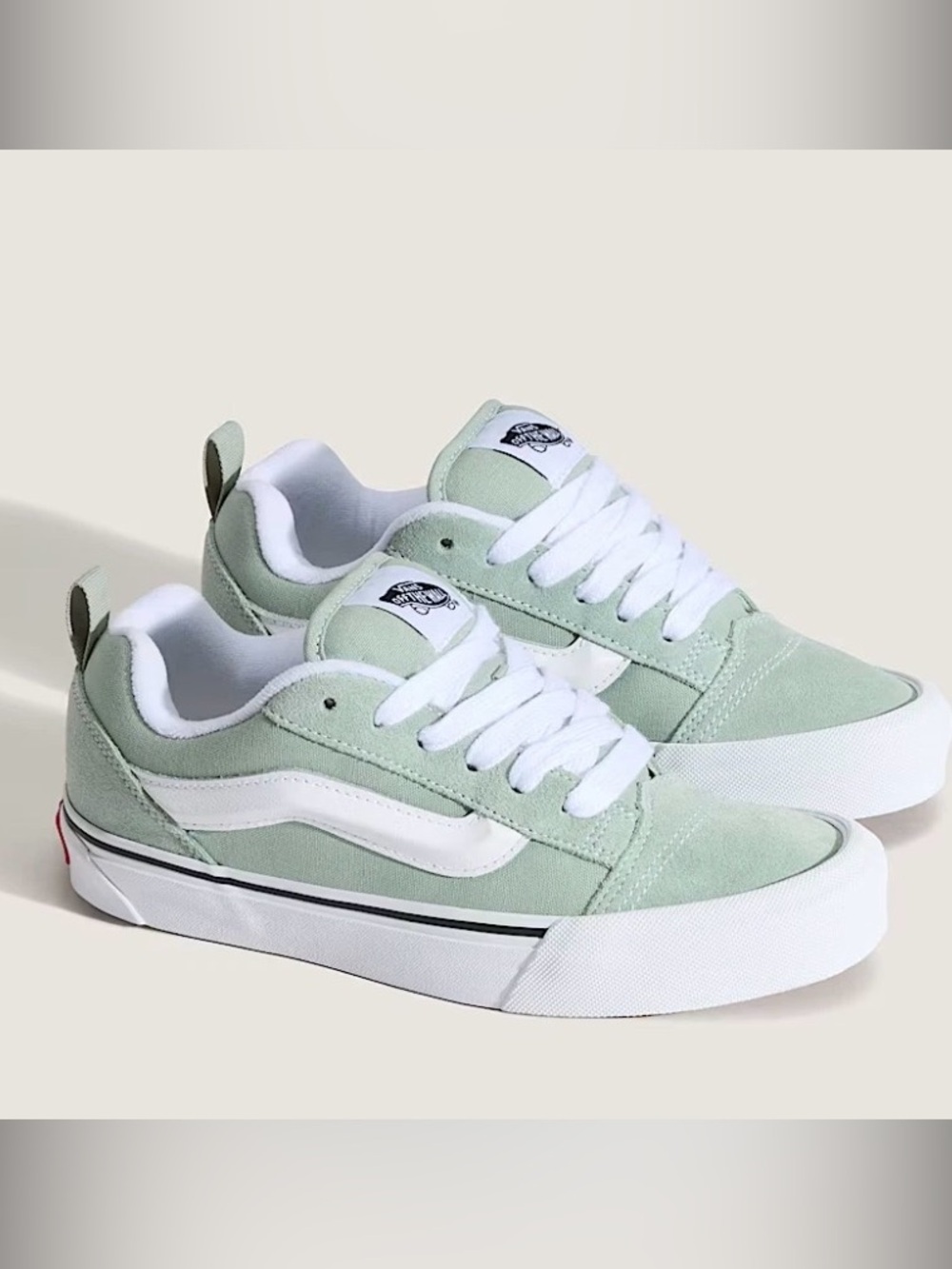 Vans Old Skool Sneakers in Sage Green and White - Picture 2 of 9